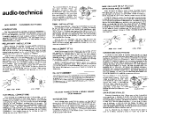 Audio Technica AT-91 - Owners Manual
